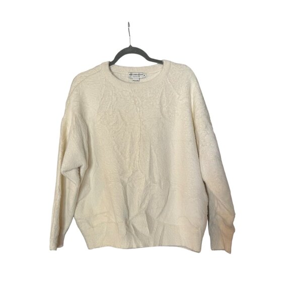 Molly Bracken Sweaters - Molly Bracken Premium Cream Crewneck Sweater Sz Md